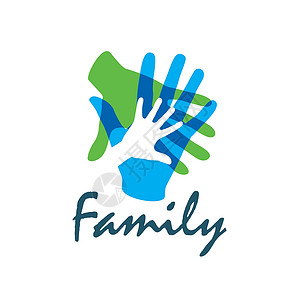 手指家庭以手的形式家庭图标 它制作图案矢量艺术母亲标识帮助手指团体社区孩子童年插图插画