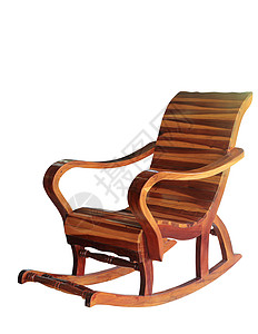 老摇椅木制摇椅与剪切路径隔绝闲暇木工木头小路家具休息木制品传统座位剪裁背景
