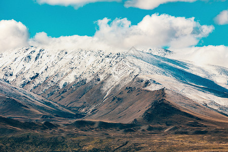 麦肯齐南阿尔卑斯山和泰卡波湖日落高度环境旅行旅游阳光爬坡全景冰川风景背景