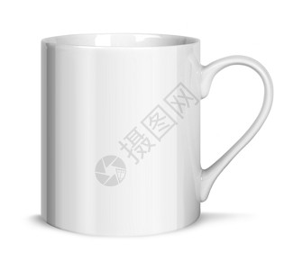 白杯咖啡工作室饮料白色阴影茶碗制品咖啡杯陶瓷背景图片
