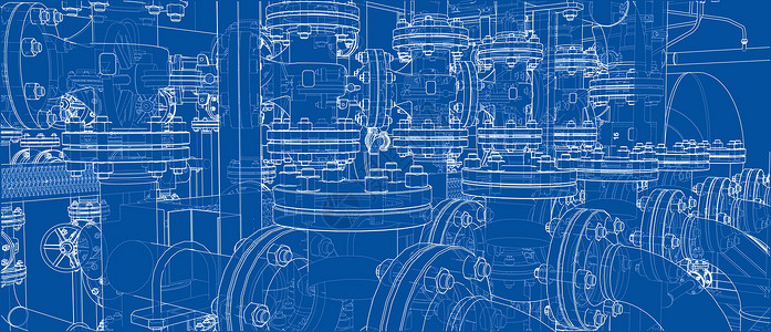 沃韦工业设备草图 韦克托管子插图汽油龙头植物设施管道配件压力资源设计图片