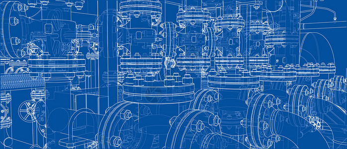 油患子工业设备草图 韦克托管子插图汽油龙头植物设施管道配件压力资源设计图片
