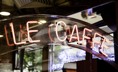 餐厅位置指示牌咖啡厅的光辉之夜背景