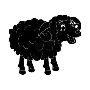 羊肉面白色背景上孤立的卡通双周圆面设计插画