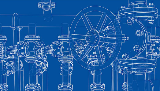 自来水阀门工业设备草图 韦克托压力植物配件资源气体插图管子龙头工程技术设计图片