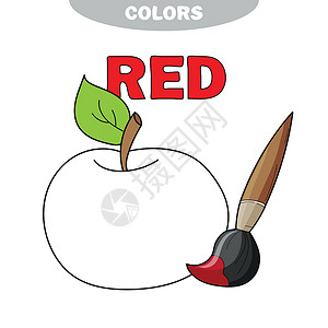 苹果本白色背景的矢量苹果水果 学习红色设计图片