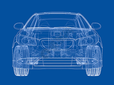 概念车  3 的矢量渲染车辆跑车轿车草稿货物家用车草图驾驶框架技术背景图片