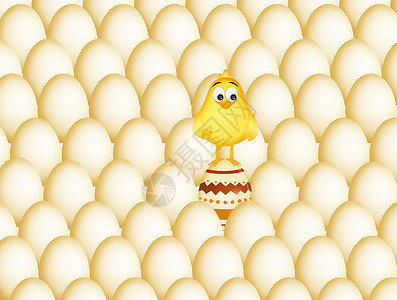 鸡蛋里的小鸡食物动物明信片插图绘画翅膀快乐宗教背景图片