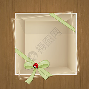 礼品盒装饰纸盒磁带展示插图丝带礼物背景图片