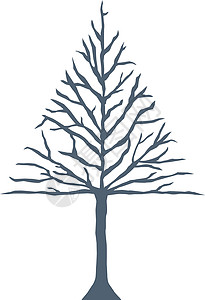 秃树标志符号日志插画