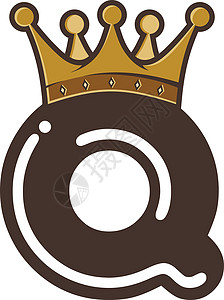 带皇冠的字母表女王金子王国背景图片