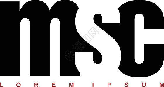 字母艺术标志标志黑色和白色他们插图品牌身份公司背景图片