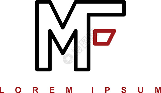 mf 字母字母艺术艺术主题标志徽标类型身份背景图片