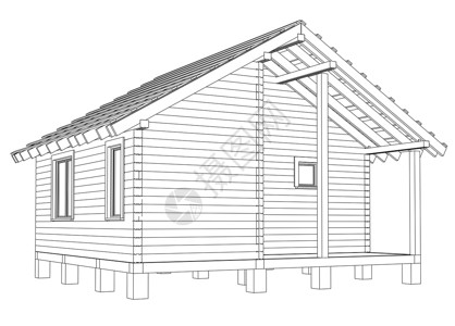 房子3D图小房子的模样公寓建造建筑财产绘画房子地面图表住房草图背景