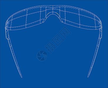 VR 虚拟现实眼镜概念电子娱乐头盔游戏展示耳机工具绘画草图玻璃背景图片