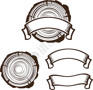 木头贴图贴图模板植物森林圆圈木材戒指标识生长木头树干插图插画