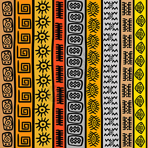无缝模式与非洲族裔的非洲潮流纺织品艺术插图线条地毯材料织物装饰品文化背景图片