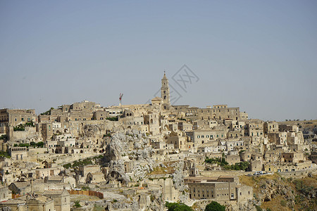 马泰拉石头在 Matera  石头 上查看景观城市明信片旅游地标峡谷风景纪念碑建筑物窑洞背景