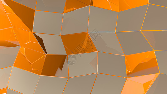 与长方形和线的抽象几何背景菱形插图阴影推介会橙子活力商业多边形黄色几何学背景图片