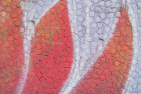 陶瓷马赛克瓷砖 艺术背景摘要图案正方形墙壁石头玻璃文化风格线条植物群绘画装饰背景图片