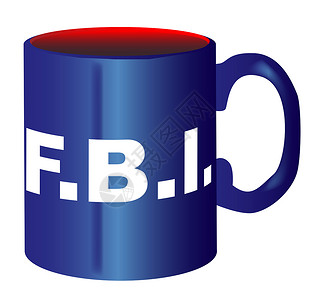 FBI 调制文本 Mug艺术品绘画艺术杯子插图背景图片
