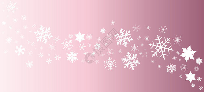 粉红雪花背景艺术品艺术季节性下雪绘画插图横幅背景图片