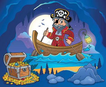 旅行专题直播船只专题图象3中的海盗插画