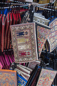 传统手制手工编织的织布袋文化购物市场织物旗帜解雇钱包脚凳背景图片