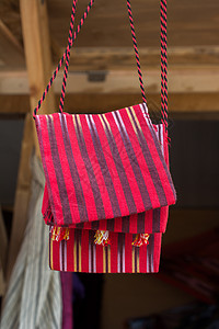 传统风格手工编织袋购物织物解雇文化市场钱包背景图片
