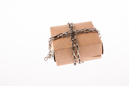 连锁纸板盒人手俘虏礼物链式纸盒盒子背景图片