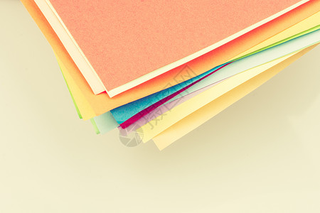 彩色纸张纹理背景印刷办公室宏观数据床单黄色补给品备案彩虹贮存背景图片