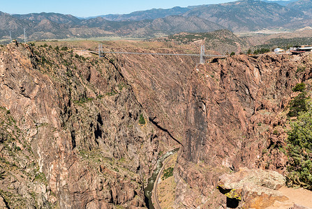 科罗拉多州卡农市皇家峡谷大桥渠道旅行峡谷景点花岗岩地标环境悬崖边缘一氧化碳背景