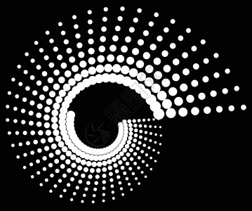 母题黑色的虚线螺旋 矢量艺术设计图片
