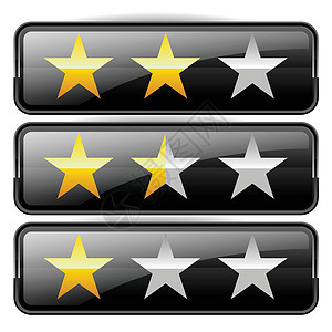 带有 3 颗星的星级评级图形 用于投票评价评论家顾客表决质量速度估价评分班级设计图片