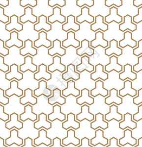 基于日本饰品的无缝模式格子激光对称装饰品网格装饰几何学棕色黄色插图背景图片
