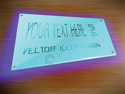 亚克力标签标签上的LED灯装饰徽章玻璃网络插图出口水晶按钮蓝色创造力白色背景图片