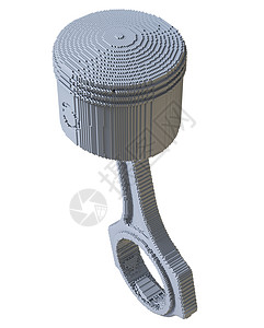 3d 打印汽车活塞隔离印刷数字化科学运输进步机械打印机塑料工程机器背景图片