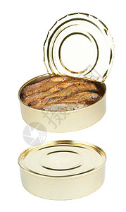 斯普拉特产品罐头白色海鲜金属西鲱小吃银行食物早餐背景图片