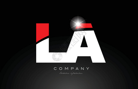 标志图标的红白颜色字母组合 la la 字母表背景图片