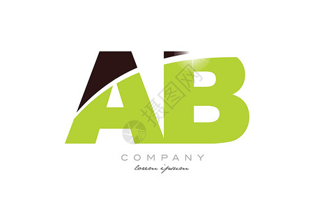 绿色和棕色的字母 ab ab 字母表组合背景图片