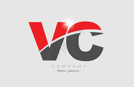 VC咀嚼片ic 用灰色红色字母表的混合字母 vc vc c插画