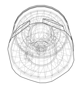 马桶疏通器矢量滤油器概念插图方案机械运输圆圈剪影圆形汽车维修草图设计图片