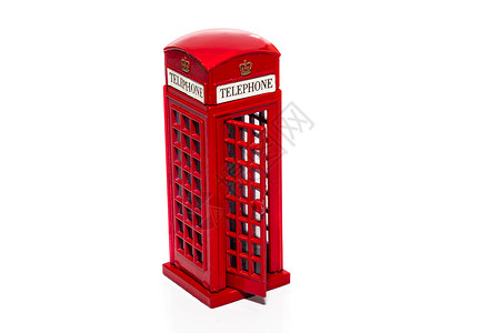 伦敦纪念品 红色电话亭民众盒子街道英语电话王国白色社论背景图片