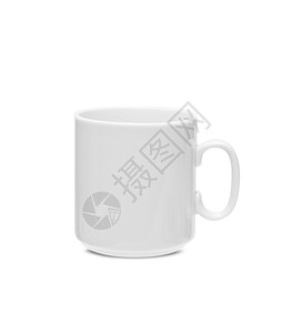 白陶瓷杯孤立在白色上食物陶瓷咖啡空白饮料茶碗制品早餐厨房咖啡店背景图片