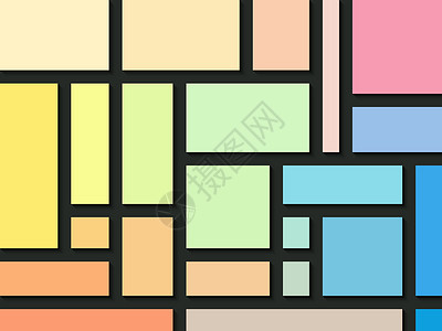 颜色立方体矩形颜色抽象背景插画