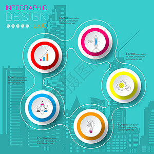 5m图片5个圈子 有商业图标 在环影镇的图片图表创造力插图数据报告技术流程建筑圆圈战略设计图片