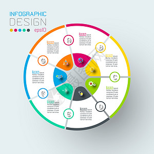 矢量图形艺术信息图表小册子成功推介会网络数据插图圆圈环形营销报告背景图片