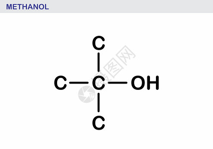 有机化合物甲醇分子制作图案化合物纽带插图骨骼原子溶剂化学品实验室科学白色插画