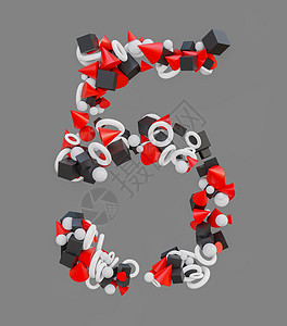 由球体 立方体 横状体和金字塔组成的第五号摘要背景图片