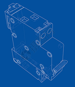 自动断路器概念 韦克托路器断路器保险丝活力电压工程草图控制盒子控制板背景图片